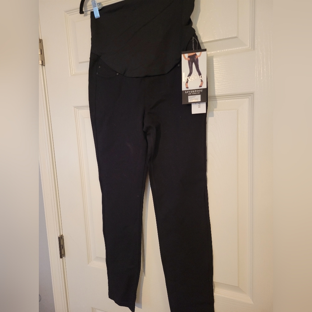Liverpool Womens Black maternity Reagan Skinny Stretch Pants Jeggings Sz 4/27
